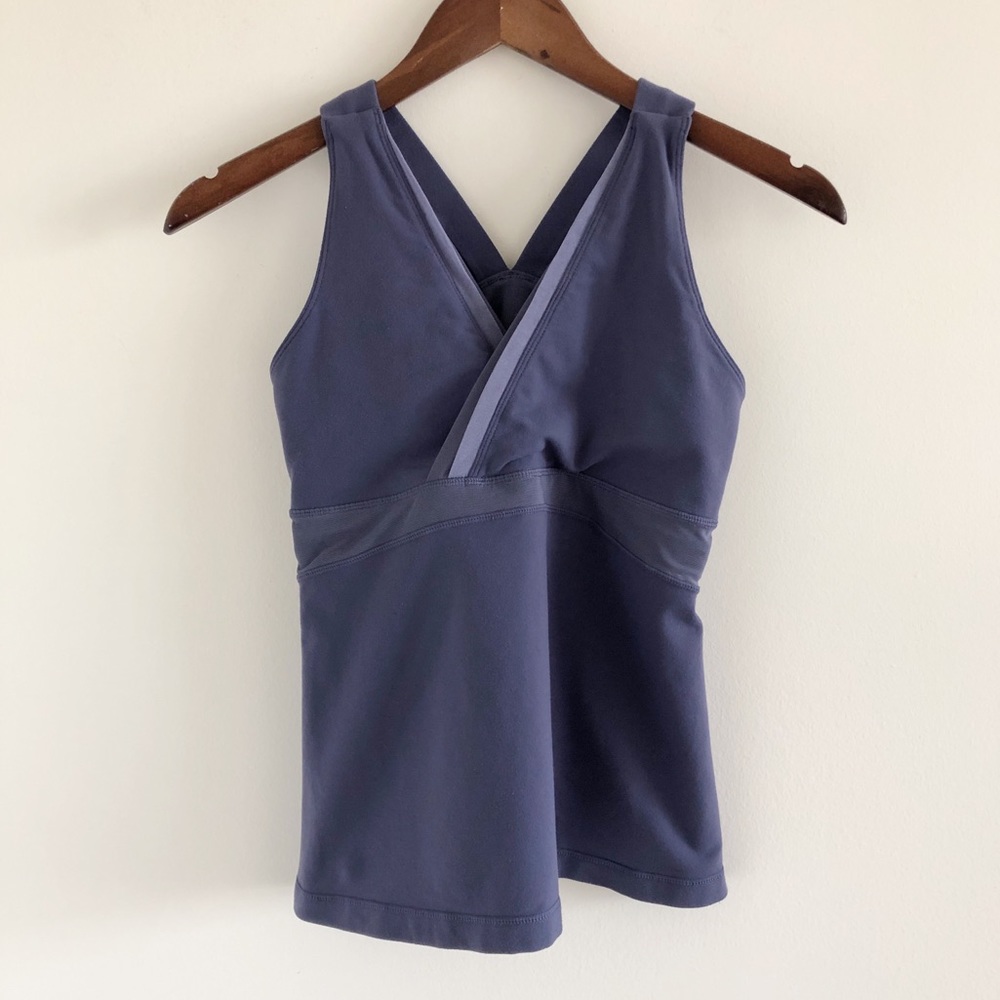 Lululemon Deep V Athletic 2-in-1 Tank Purple Sz 8